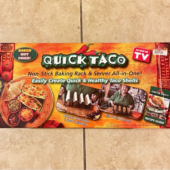 Quick Taco Non-Stick Baking Rack &Server All-in-One - Picture 2 of 7
